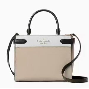 Kate Spade Black and Cream Staci Colorblock Small Satchel NWT